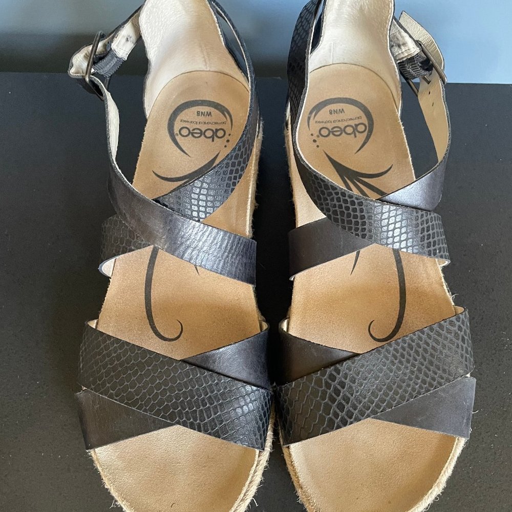 Abeo B.I.O. 8 wide neutral black sandals